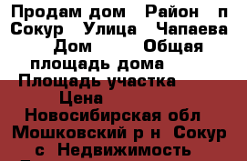 Продам дом › Район ­ п.Сокур › Улица ­ Чапаева  › Дом ­ 39 › Общая площадь дома ­ 50 › Площадь участка ­ 12 › Цена ­ 800 000 - Новосибирская обл., Мошковский р-н, Сокур с. Недвижимость » Дома, коттеджи, дачи продажа   . Новосибирская обл.